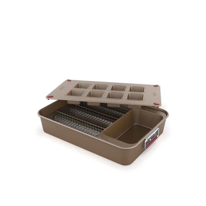 Elbee Home 8-Piece Nonstick Space Saving Bread Baking Pan Set