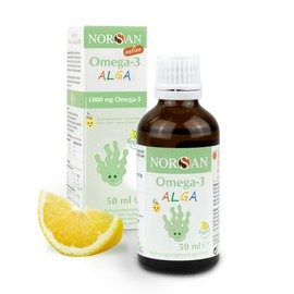Norsan Alga Omega 3 Algae Oil for Children, 1,000 mg, Omega-3, Vegan, 50 ml
