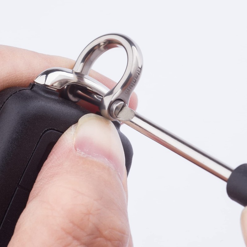 TISUR D-Rings with Screw Shackle, U Shape Key Chains Rings,
