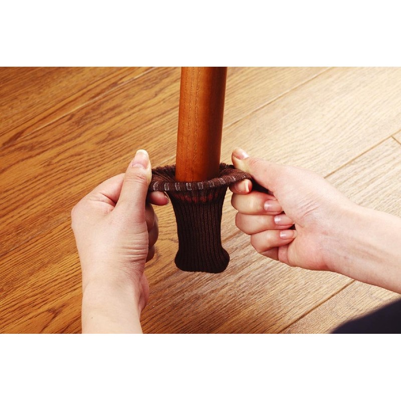 sumairukizzu Scratch-Resistant Chair Leg Cover Brown AIC – 01 