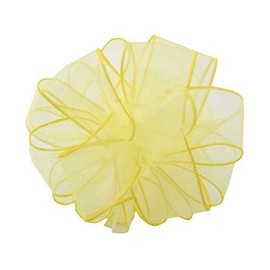 Berwick Offray DWI Sheer Spring Wired Edge Ribbon-1-1/2 Wide X 50 Yards-Yellow