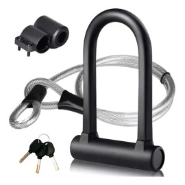 Candado Tipo U Para Bicicleta Seguridad Con 3 Llave 3pcs Negro