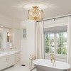 WUZUPS Chandelier 3-Light Vintage Farmhouse Semi-Flush Mount Ceiling Light Lighting