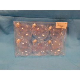 Artminds Clear Plastic Christmas Ornaments 3 inch Round Disc 6 Pc New In Package