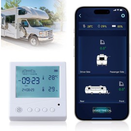 LUGVFHS Wireless RV Leveling System,Camper Leveling System,Travel Trailer Leveling System,Compatible with LevelMate PRO Leveling System,App Enabled,Easy Install