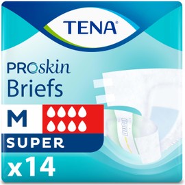 TENA ProSkin Unisex Adult Diapers with Tabs, Maximum Absorbency, Medium, 14 ct