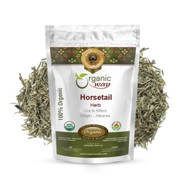 Organic Way Horsetail Herb Cut & Sifted (Equisetum arvense) - Herbal Tea | European Wild-Harvest | Kosher & USDA Certified | Vegan, Non-GMO & Gluten Free | 100% Raw from Albania (1LBS / 16Oz.)