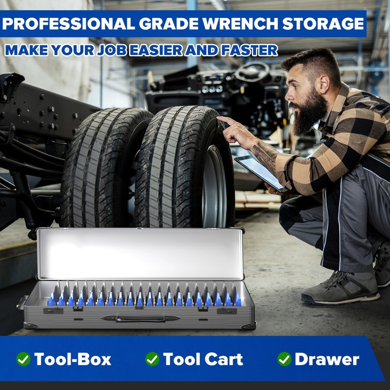 40PCS Modular Wrench Organizer - Wrench Tool Organizers for Tool