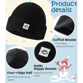 Toddler Baby Beanie Hat 6 Packs, Double Layer Knit Infant Winter Hat Soft Warm Beanies Bulk Skull Cap for Kid Boys Girls (US, Age, 0 Months, 2 Years, Khaki, White, Black,Grey,Caramel,Red)