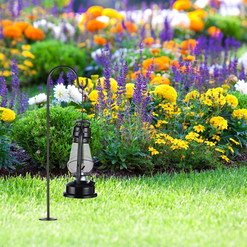 Therwen 20 Pcs 28 inch Adjustable Outdoor Shepherd Hooks Small