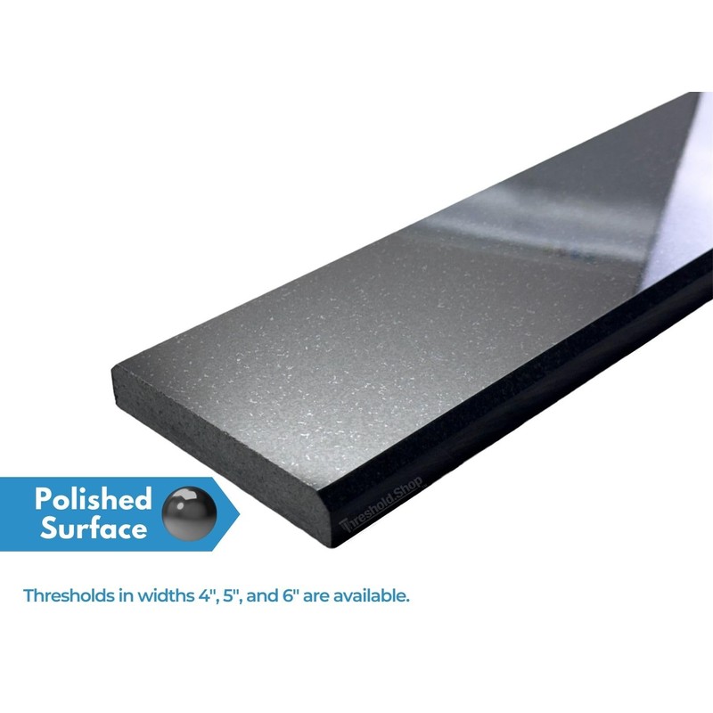 Threshold.Shop Absolute Black Granite Threshold Double Bevel for Floor Transitions
