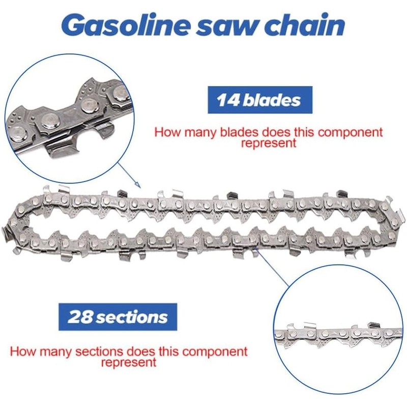Candeon 4 Inch Chainsaw Chain, Pack of 2 Saw Chainsaw