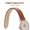 WOCCI 20mm Watch Strap with Rose Gold Buckle, Elegant Genuine