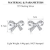 SLUYNZ Solid 925 Sterling Silver Tiny Bow Earrings Stud for