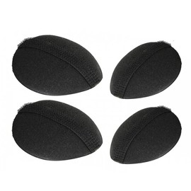 2 Pairs Black Sponge Bump IT UP Volume Hair Base Styling Insert Tool Hair Pad Hair Bun Maker Hair Accessories (2Large+2Small)