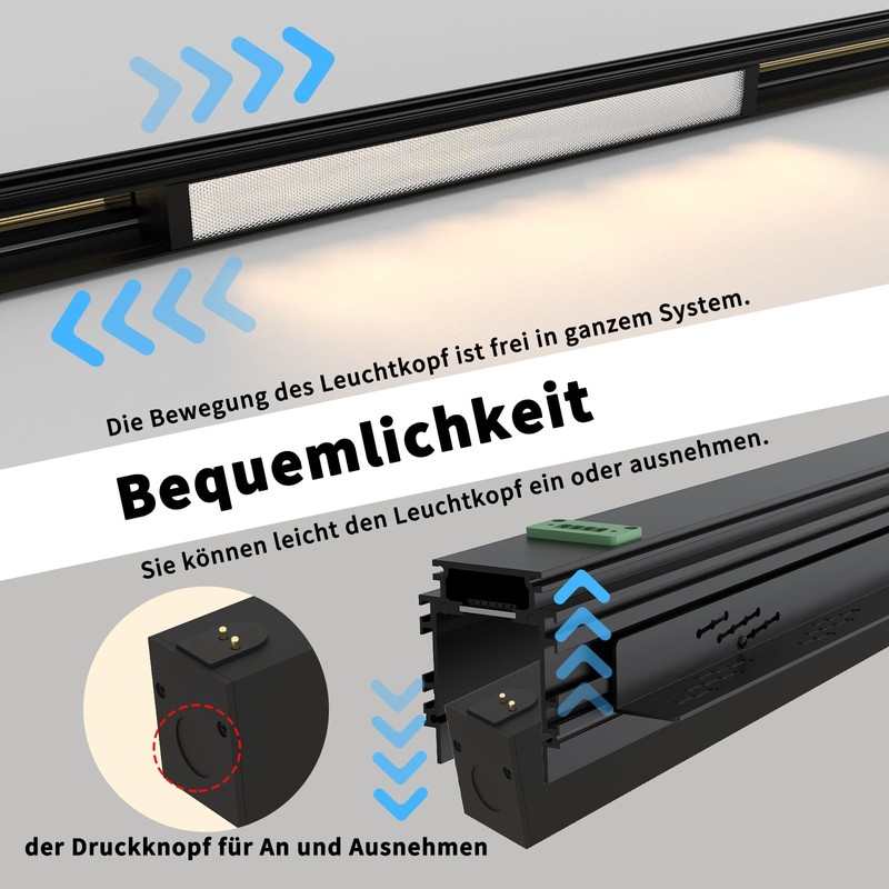 SCON LED Dimmable/Non-Dimmable Magnetic Rail Light System Floodlight, 24 V