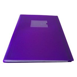 Janrax A4 Purple Flexible Cover 100 Pocket Display Book - Presentation Folder