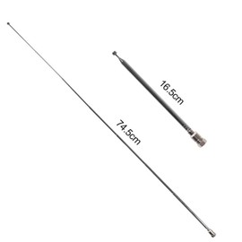 AEDIKO FM Telescopic Antenna 75 Ohm Indoor FM Radio Antenna F Type Male Plug Connector with 4pcs Converter for TV AM FM Radio Stereo Receiver