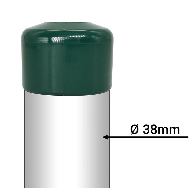 SKIR'CO RAL 6005 Fence Post Caps Round 38 mm Green