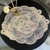 Mausouca Oval lace Doilies 2pcs soft Lace Table Placemats Franch
