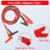 4PCS Banana Plug to Alligator Clip Lead Cable, 3.3ft /