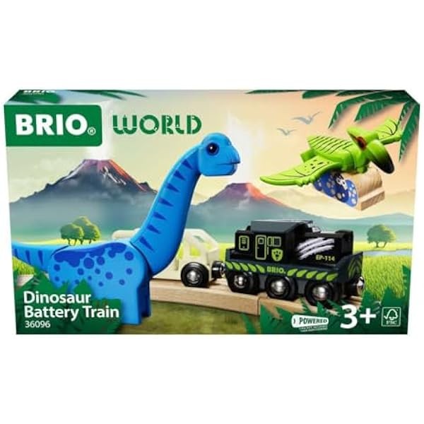 BRIO World – 36096 Dinosaur Battery Train | Toy Train