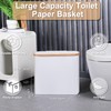efluky Toilet Paper Basket 28L, Toilet Paper Holder with Lid