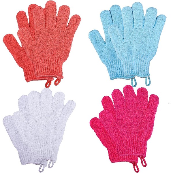 Bettli 8 Pcs Keratin Gloves Exfoliating Gloves Washing Gloves Exfoliating