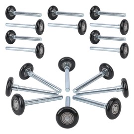 IHDYPPEW 18 Pack Black 2" Nylon Garage Door Rollers, Quiet and Smooth Garage Door Wheels Replacement, High Load, 6200-2RS Double Seals Precision Bearings, 4" Carbon Steel Stem