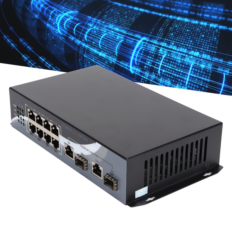 Ethernet Media Converter Twisted Pair RJ45 10/100/1000M 2 Optical Fiber