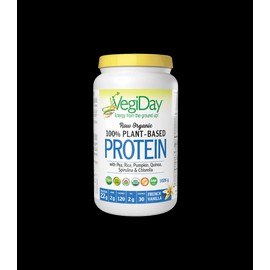 VegiDay Raw Organic Plant-Based Protein, French Vanilla 1026 g
