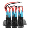 Aramox 5Pin 3 Gang Rocker Switch Panel Led Light Bar