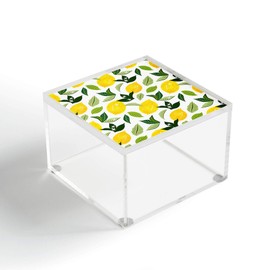 Society6 83 Oranges Lemona Acrylic Box, 4" x 4"