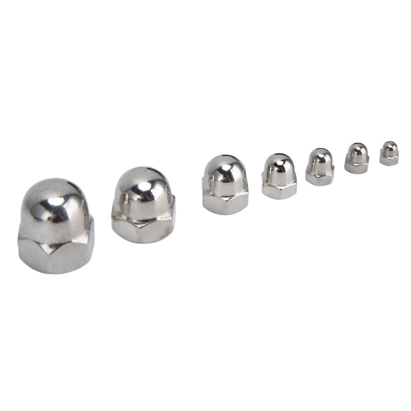 170Pcs Acorn Nuts Dome Head 304 Stainless Steel Caps Nut