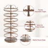 MODOWEY 6 Tier Rotating Earring Holder Organizer Stand, Adjustable Metal