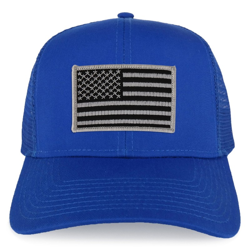 Armycrew XXL Oversize Black Grey USA Flag Patch Mesh Back