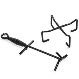 Camp Cast Iron Dutch Oven Lid Lifter and Folding Finish Camp Dutch Oven Lid Stand can be used as Trivet, Lifter and Skillet Holder