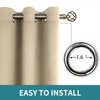 BGment Beige Short Curtains for Kitchen Window, Room Darkening Curtains