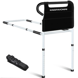 KingPavonini KingPavonini Bed Rails for Elderly Adults Safety - Adjustable Bed Cane with Non-Slip Ergonomic Handle and Storage Pocket, Stable Bed Assist Rails for Seniors Hold up to 400 Lbs, Tool-Free Assembly