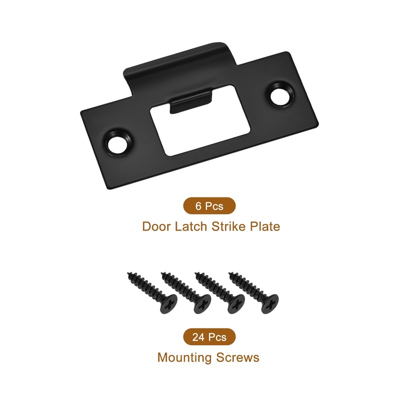 uxcell T Door Strike Plate, 6Pcs 70mm x 40mm 201