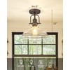 FEMILA Flush Mount Ceiling Light Fixture, 11" Farmhouse Semi Flush