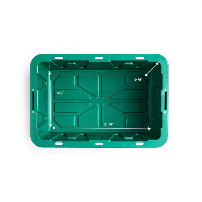 HOMZ Holiday Plastic Storage Container, 2 Pack, Red/Green, 2 Count