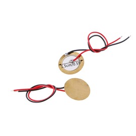 HYROOY 10 x 15mm Piezoelectric Piezo Ceramic Plate for Buzzer Speaker