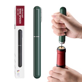 FBBULES 2-in-1 Air Pressure Wine Opener with Foil Cutter, Pump Corkscrew, Handheld Cork Remover Gifts for Redwine Lovers