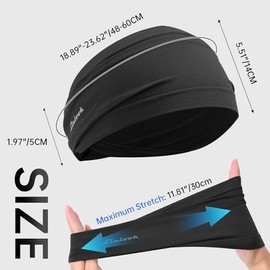 Diademas para hombres y mujeres, banda ancha que absorbe la humedad para deportes, fitness, correr, senderismo, ciclismo, yoga, baloncesto