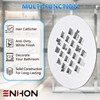 2 Pack 4-1/4 Snap in Shower Drain Cove White,PVC Plastic