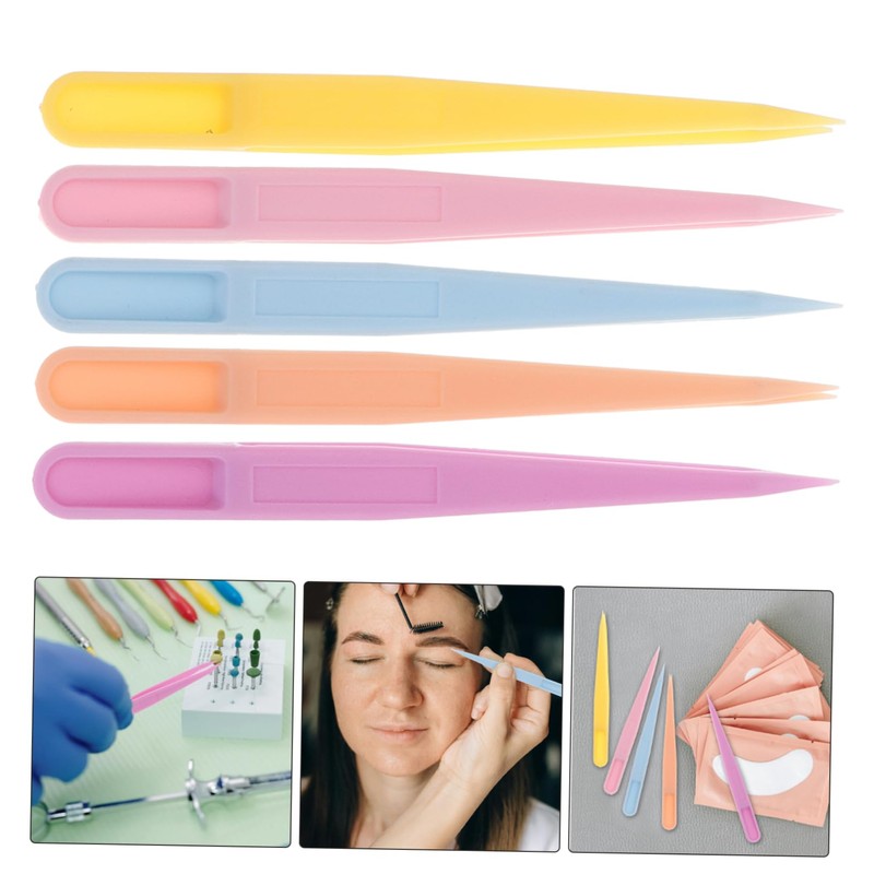 DOITOOL 100pcs Multi-Functional Eyelash and Eyebrow Tweezers Set Professional Precision