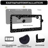 Black Leopard Print License Plate Frames - 2 Pack Animal