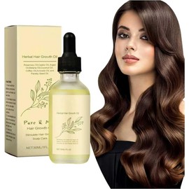 Veganic Natural Hair Growth Oil, Natural Hair Growth Oil, Natural Hair Density Essential Oil, Rosemary Hair Growth Oil for Dry Damaged Hair and Growth Thin Hair