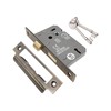 Infinity Decor CE Approved 2.5” Antique Brass 3 Lever Mortice